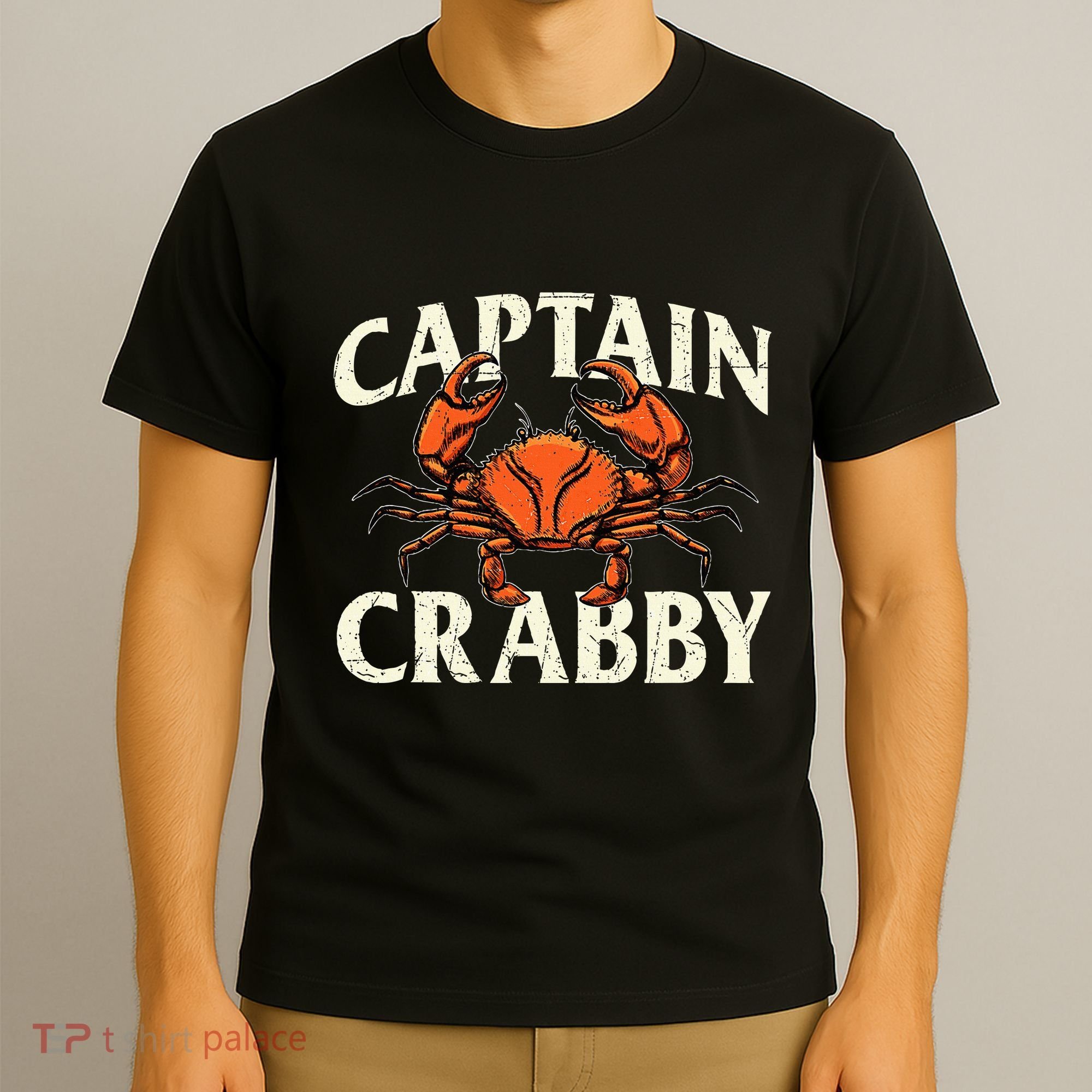 Captain Crabby Crustacean Crabber Crabbing Seafood Lover T-Shirt