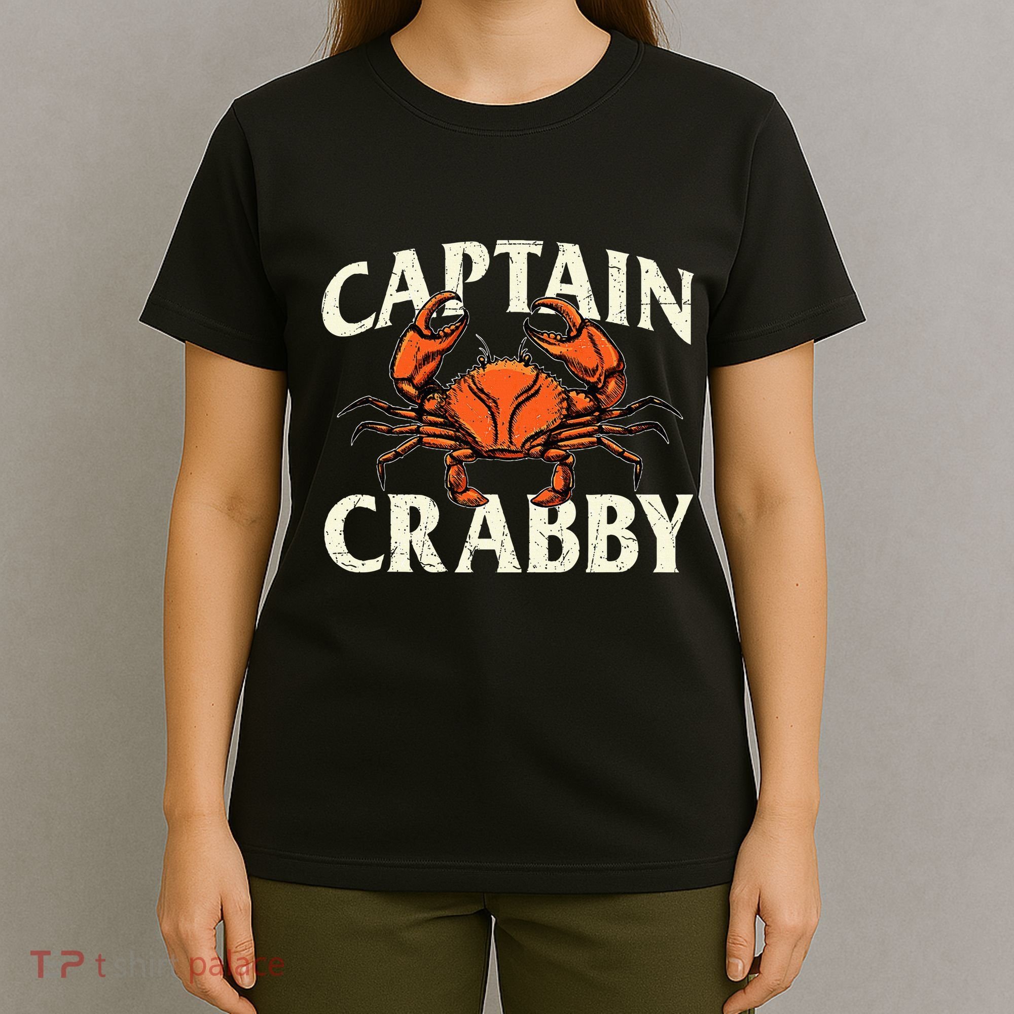 Captain Crabby Crustacean Crabber Crabbing Seafood Lover T-Shirt