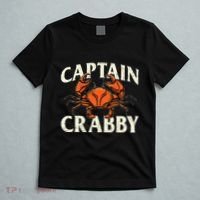 Captain Crabby Crustacean Crabber Crabbing Seafood Lover T-Shirt thumb 5