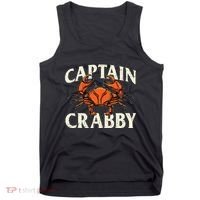 Captain Crabby Crustacean Crabber Crabbing Seafood Lover Tank Top thumb 0