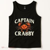 Captain Crabby Crustacean Crabber Crabbing Seafood Lover Tank Top thumb 2
