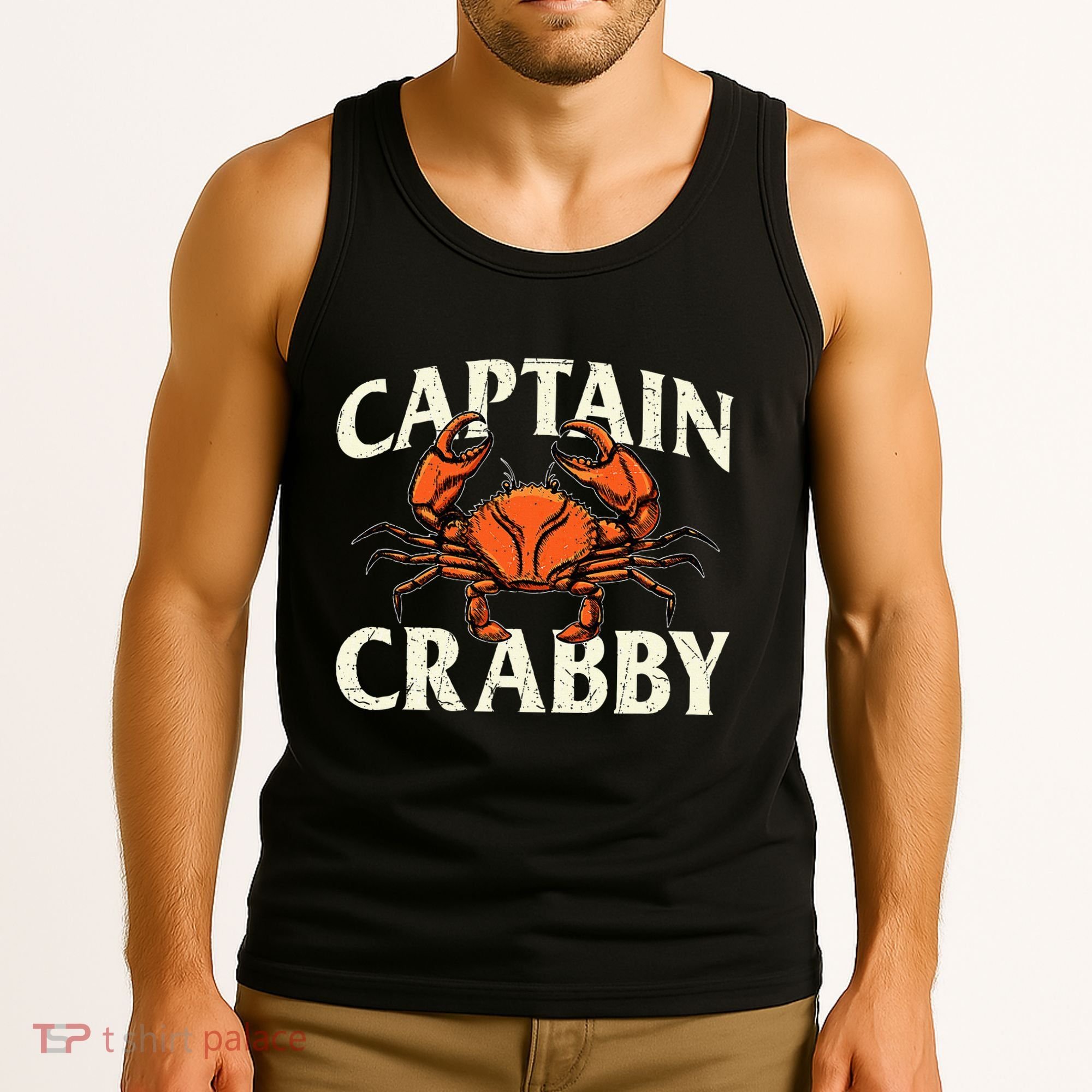 Captain Crabby Crustacean Crabber Crabbing Seafood Lover Tank Top