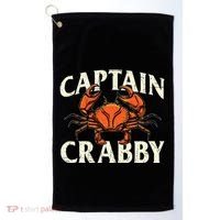 Captain Crabby Crustacean Crabber Crabbing Seafood Lover Golf Towel thumb 0