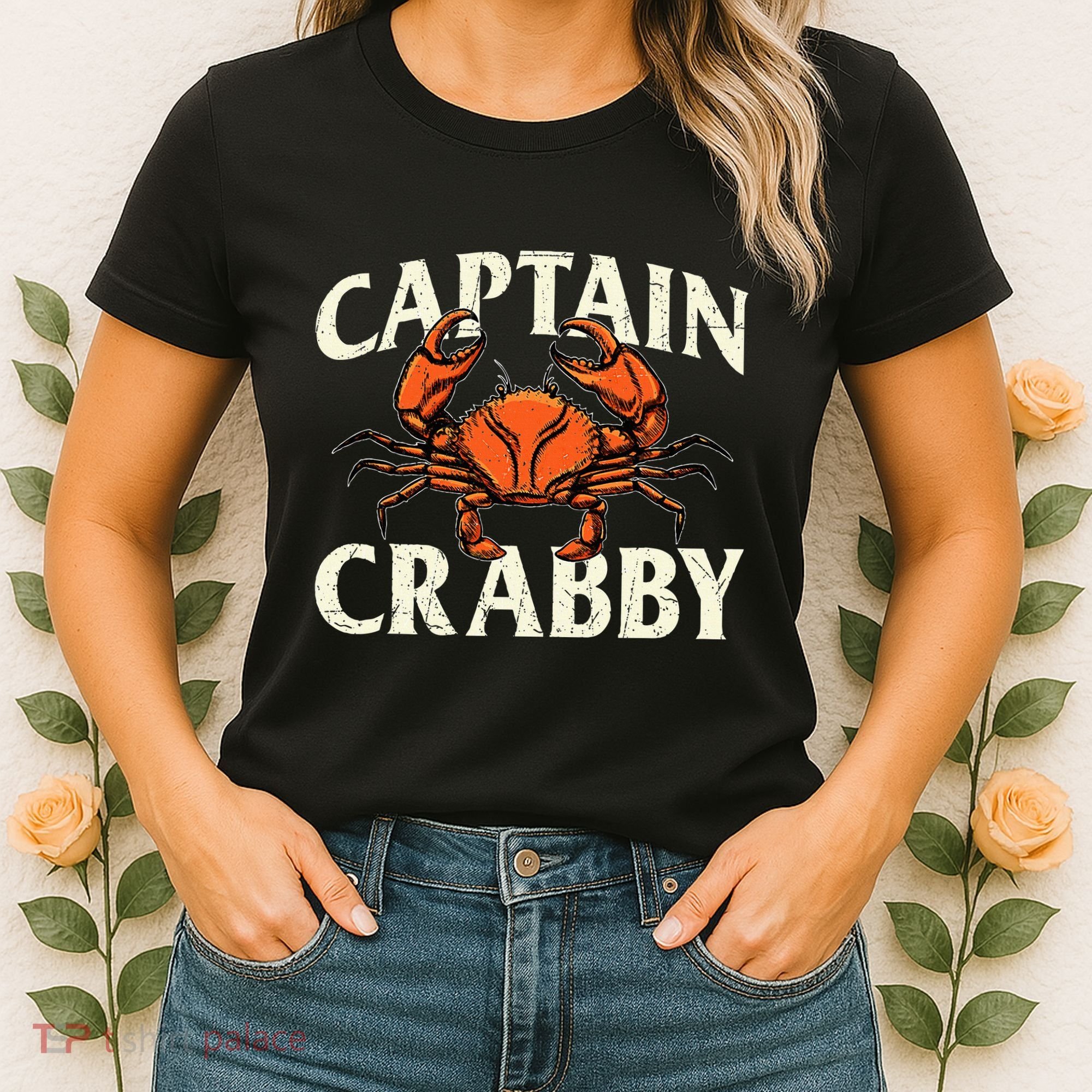 Captain Crabby Crustacean Crabber Crabbing Seafood Lover Women's T-Shirt
