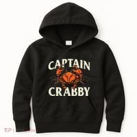 Captain Crabby Crustacean Crabber Crabbing Seafood Lover Kids Hoodie thumb 0