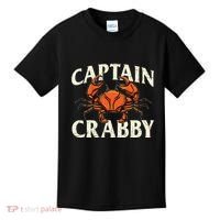 Captain Crabby Crustacean Crabber Crabbing Seafood Lover Kids T-Shirt thumb 0