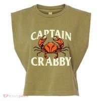 Captain Crabby Crustacean Crabber Crabbing Seafood Lover Garment-Dyed Women's Muscle Tee thumb 0