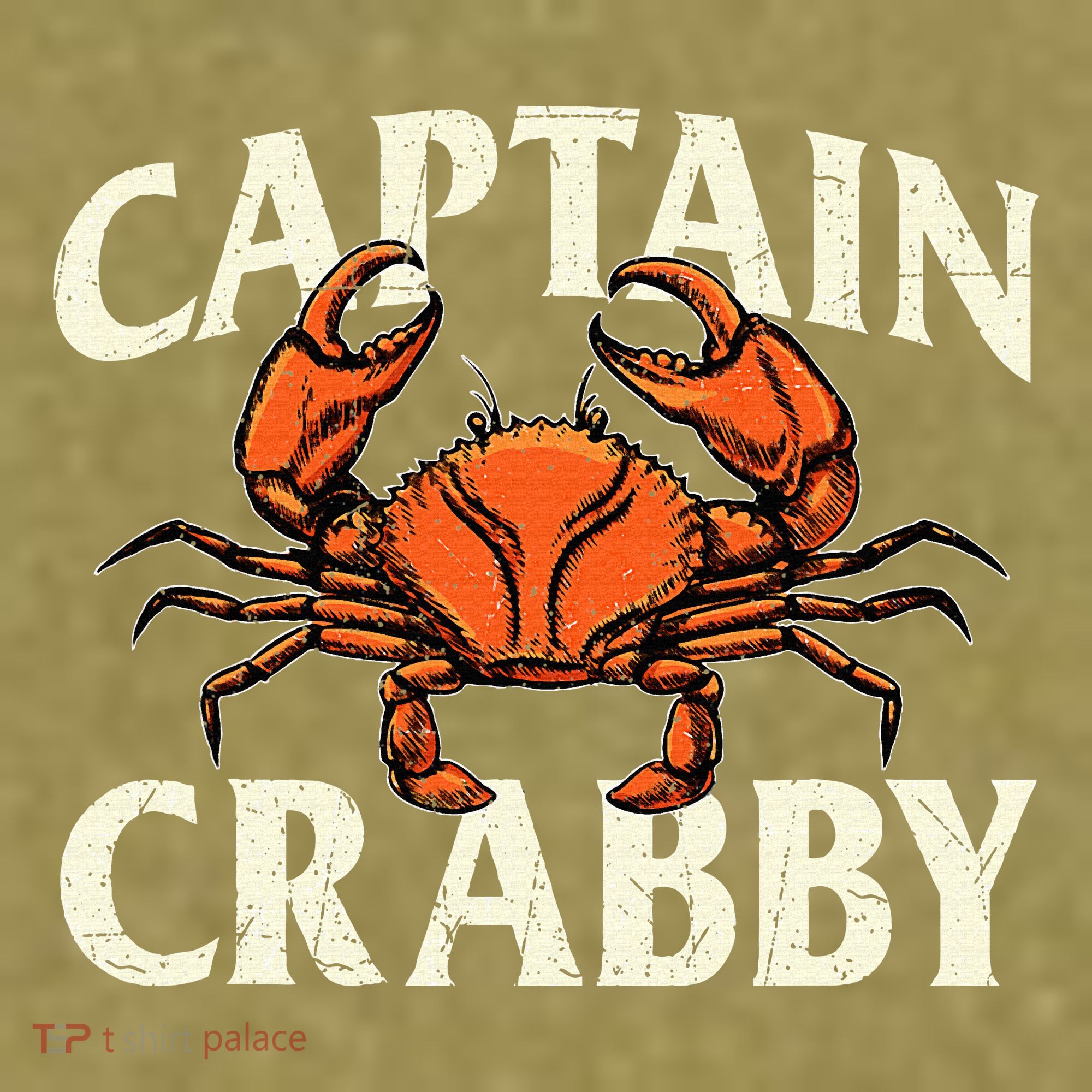 Captain Crabby Crustacean Crabber Crabbing Seafood Lover Garment-Dyed Women's Muscle Tee