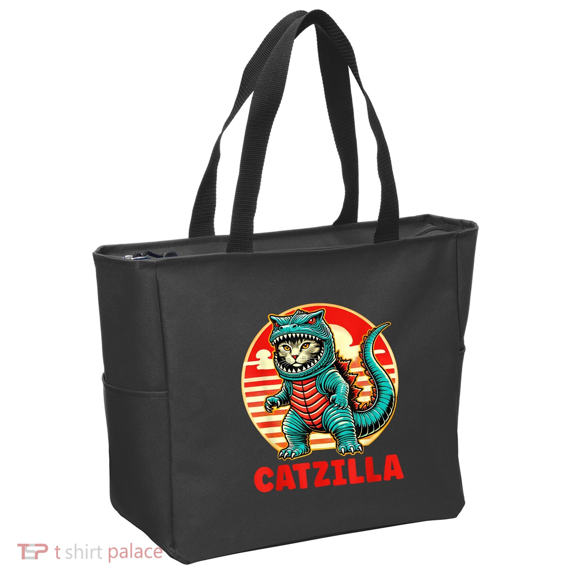Cat Catzilla Cat Mom Cat Dad Tote Bag