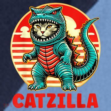 Cat Catzilla Cat Mom Cat Dad Raglan Baseball Sleeve Shirt