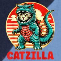 Cat Catzilla Cat Mom Cat Dad Raglan Baseball Sleeve Shirt thumb 2