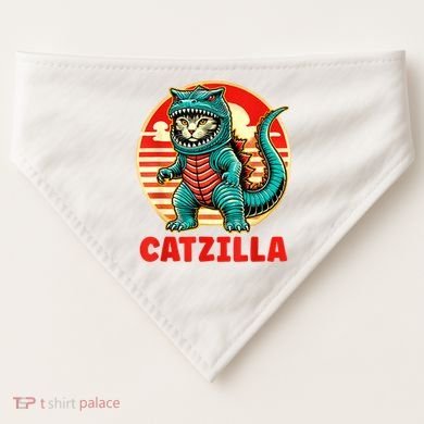 Cat Catzilla Cat Mom Cat Dad USA-Made Doggie Bandana