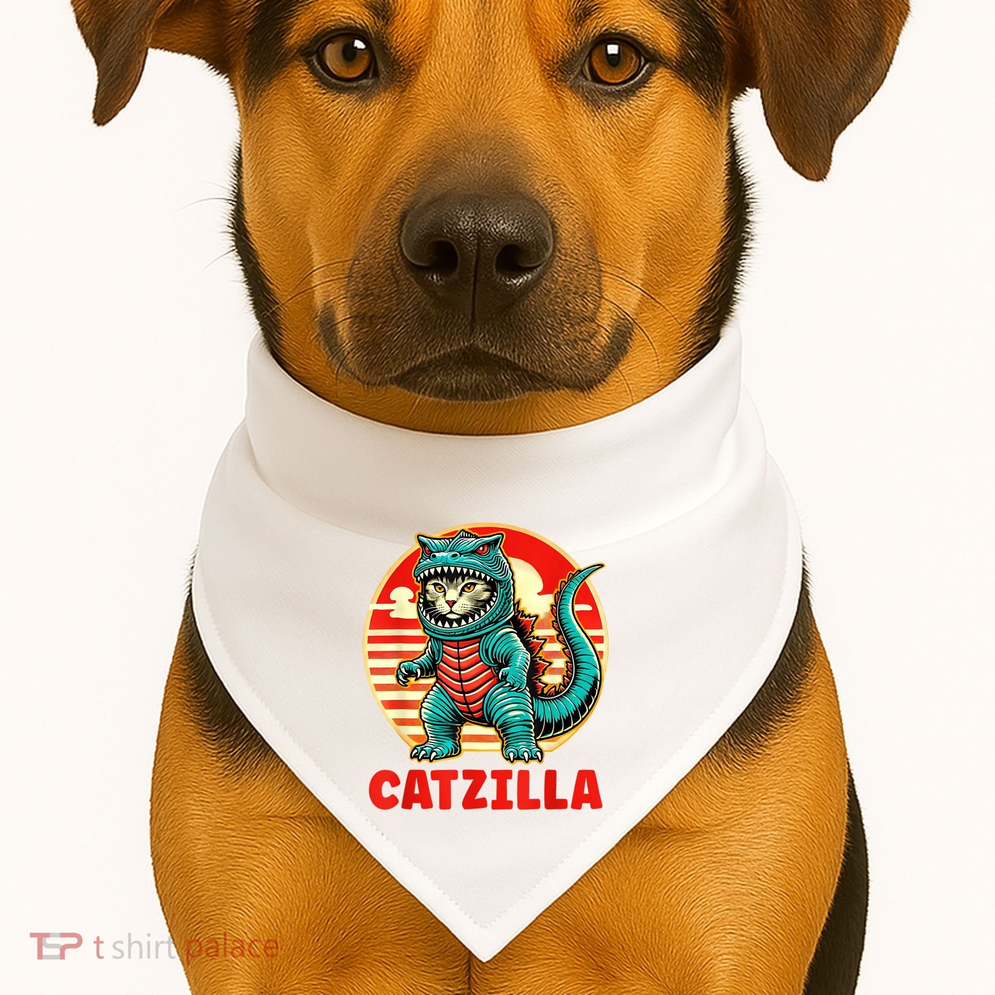 Cat Catzilla Cat Mom Cat Dad USA-Made Doggie Bandana