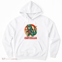 Cat Catzilla Cat Mom Cat Dad Hoodie thumb 0