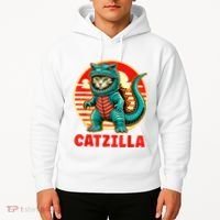 Cat Catzilla Cat Mom Cat Dad Hoodie thumb 2