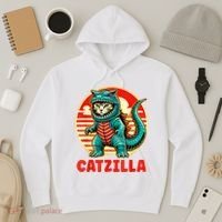 Cat Catzilla Cat Mom Cat Dad Hoodie thumb 3