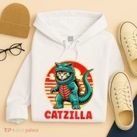 Cat Catzilla Cat Mom Cat Dad Hoodie thumb 4