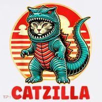 Cat Catzilla Cat Mom Cat Dad Hoodie thumb 7