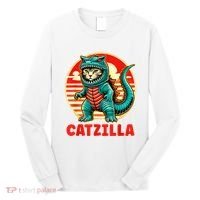 Cat Catzilla Cat Mom Cat Dad Long Sleeve Shirt thumb 0