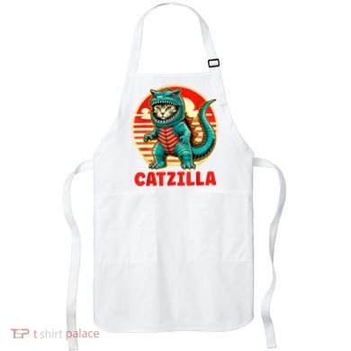 Cat Catzilla Cat Mom Cat Dad Apron
