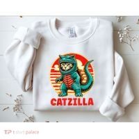 Cat Catzilla Cat Mom Cat Dad Sweatshirt thumb 2