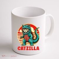 Cat Catzilla Cat Mom Cat Dad Coffee Mug thumb 1