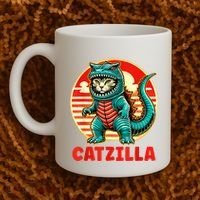 Cat Catzilla Cat Mom Cat Dad Coffee Mug thumb 2