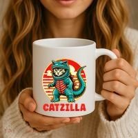 Cat Catzilla Cat Mom Cat Dad Coffee Mug thumb 3