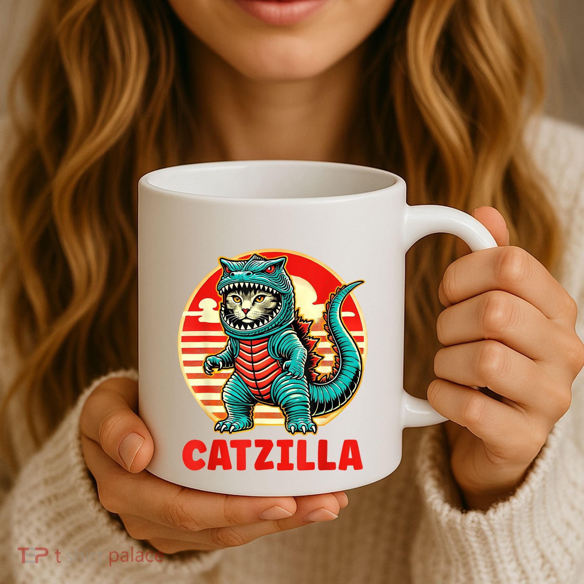 Cat Catzilla Cat Mom Cat Dad Coffee Mug