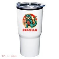 Cat Catzilla Cat Mom Cat Dad Tumbler thumb 0