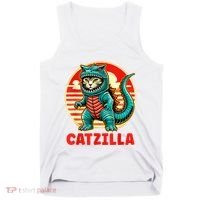 Cat Catzilla Cat Mom Cat Dad Tank Top thumb 0