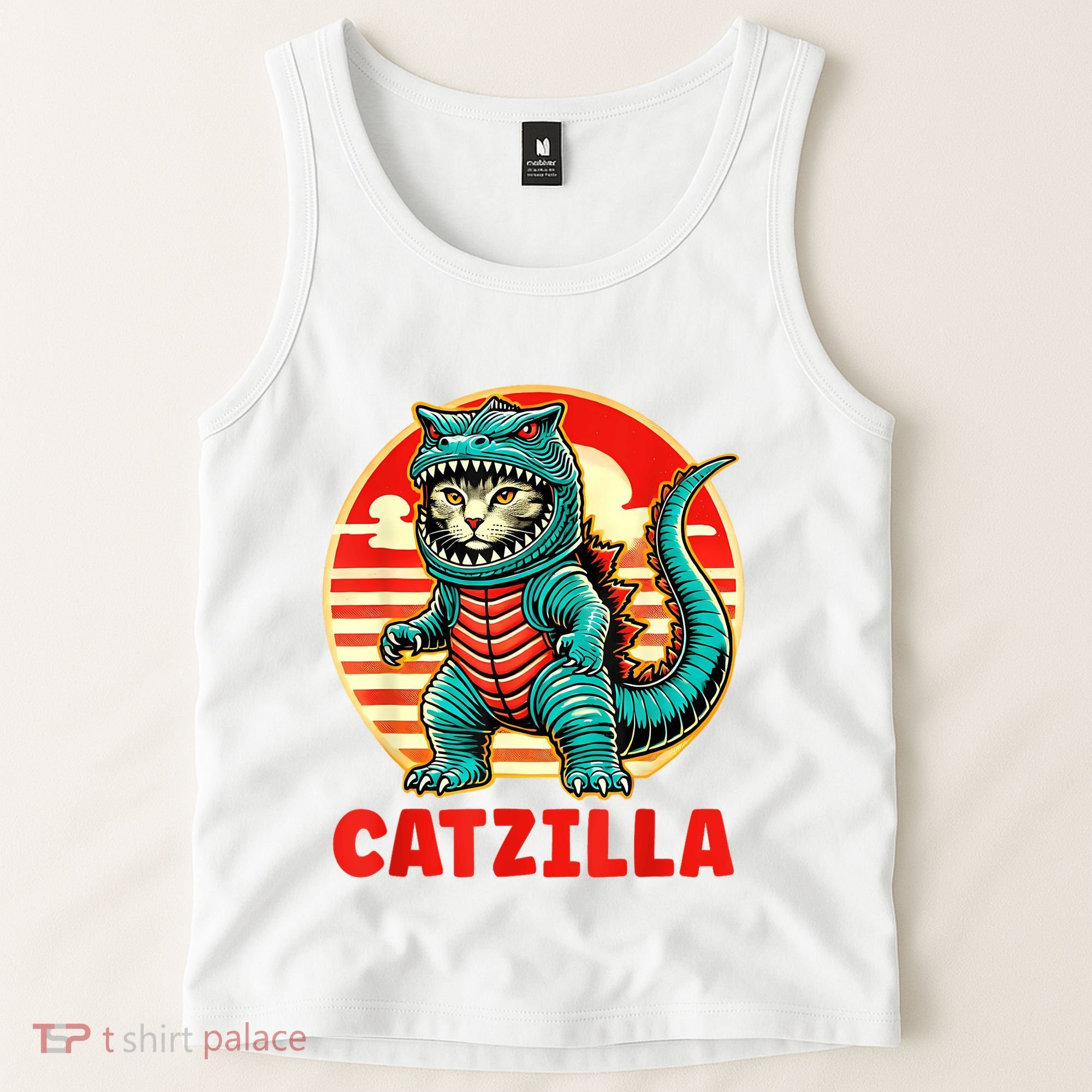 Cat Catzilla Cat Mom Cat Dad Tank Top