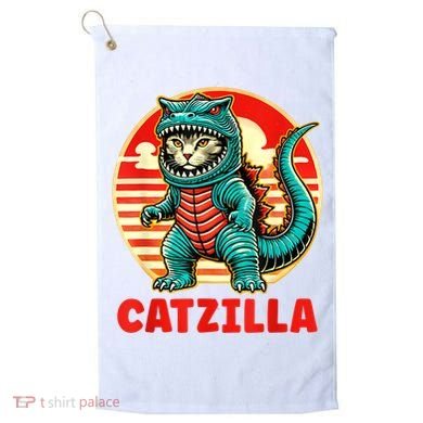 Cat Catzilla Cat Mom Cat Dad Golf Towel