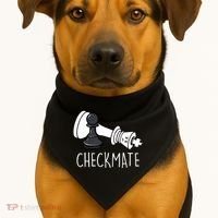 Chess Checkmate Chess Player King Pawn USA-Made Doggie Bandana thumb 1