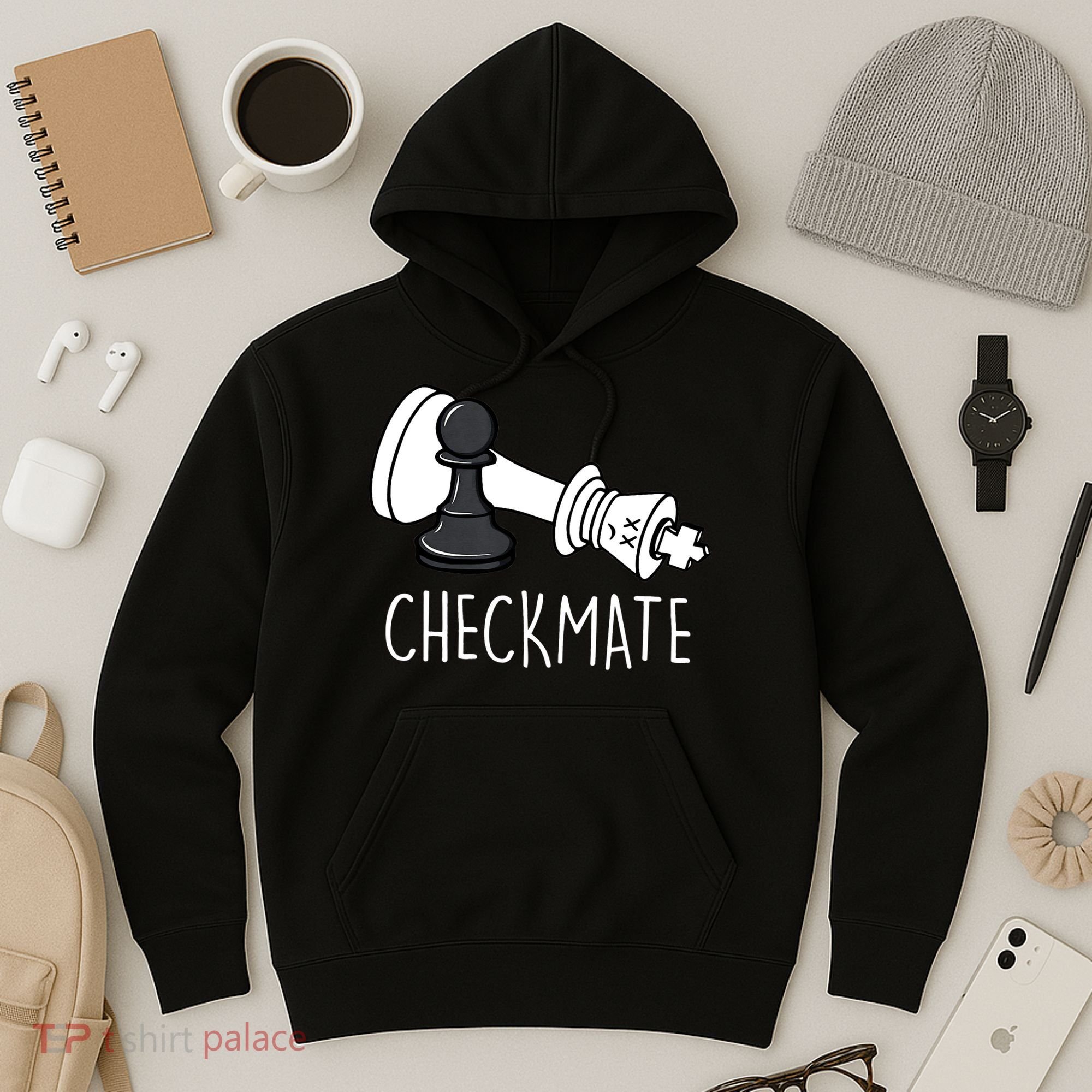 Chess Checkmate Chess Player King Pawn Hoodie