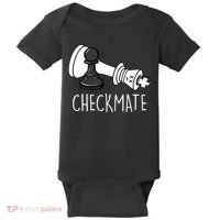 Chess Checkmate Chess Player King Pawn Baby Bodysuit thumb 0