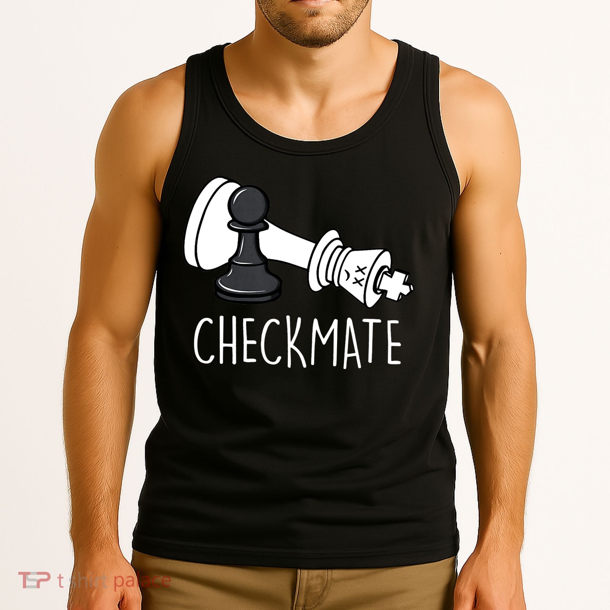 Chess Checkmate Chess Player King Pawn Tank Top
