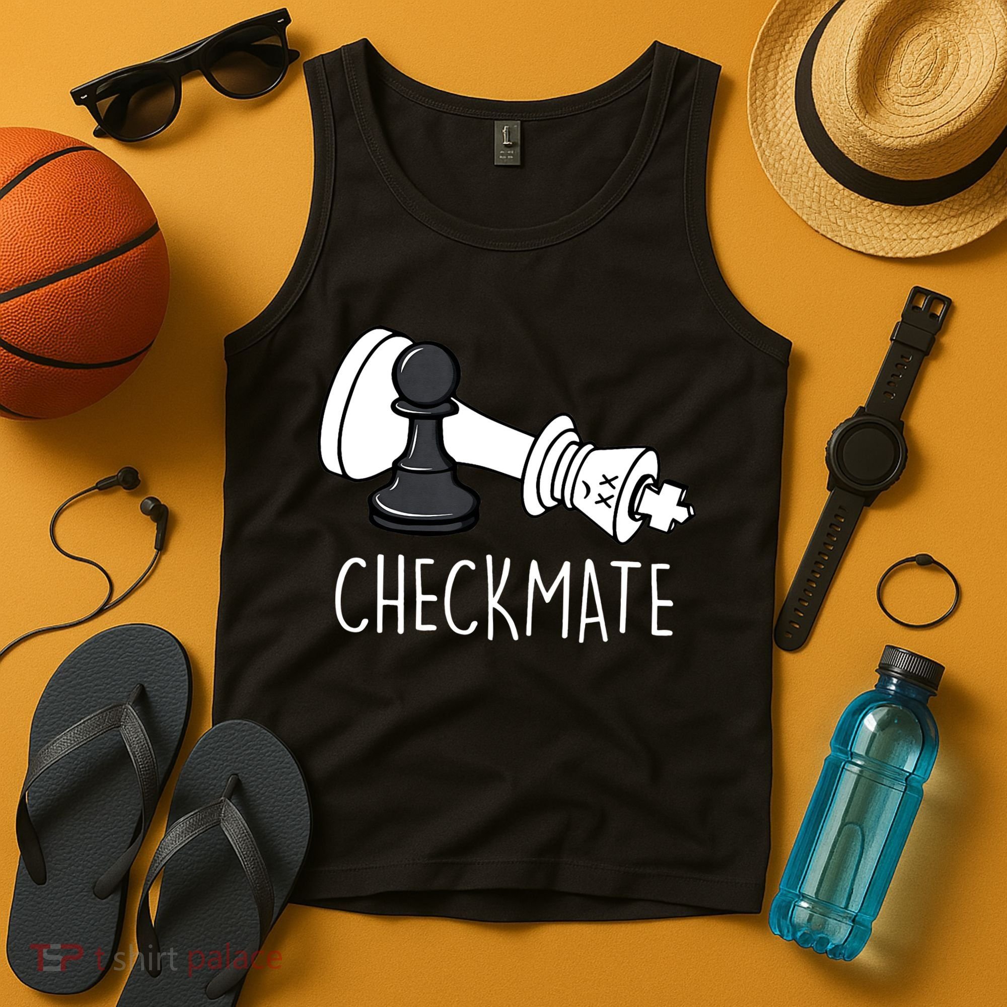 Chess Checkmate Chess Player King Pawn Tank Top