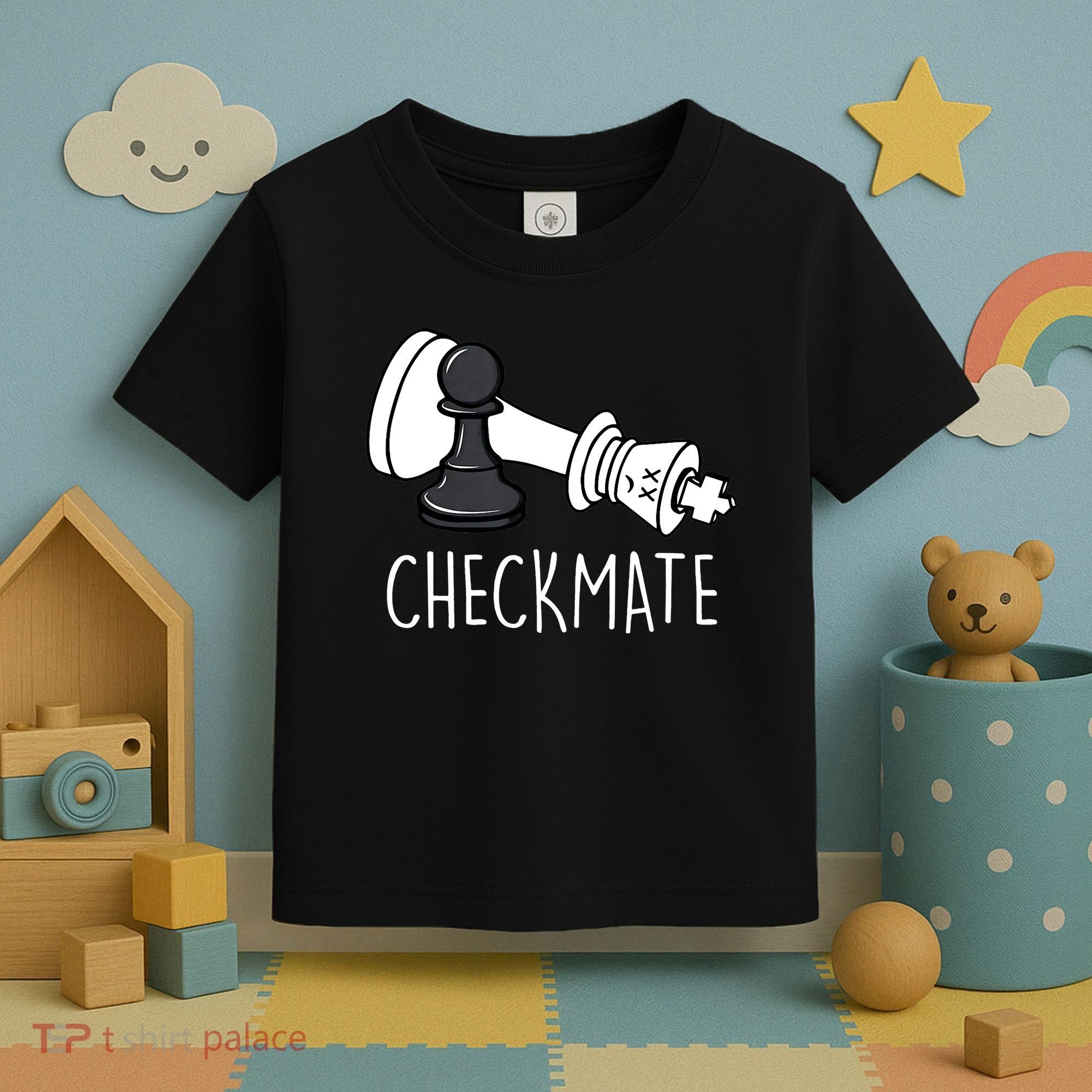 Chess Checkmate Chess Player King Pawn Toddler T-Shirt