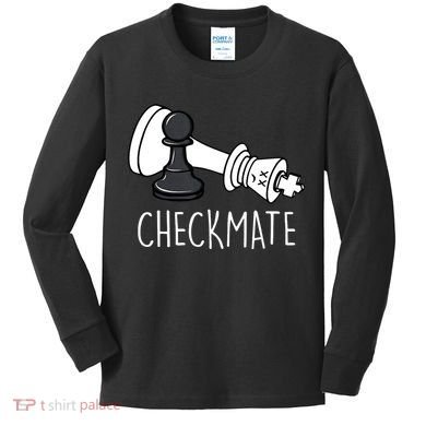 Chess Checkmate Chess Player King Pawn Kids Long Sleeve Shirt
