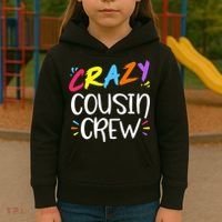 Crazy Cousin Crew Gift Kids Hoodie thumb 3