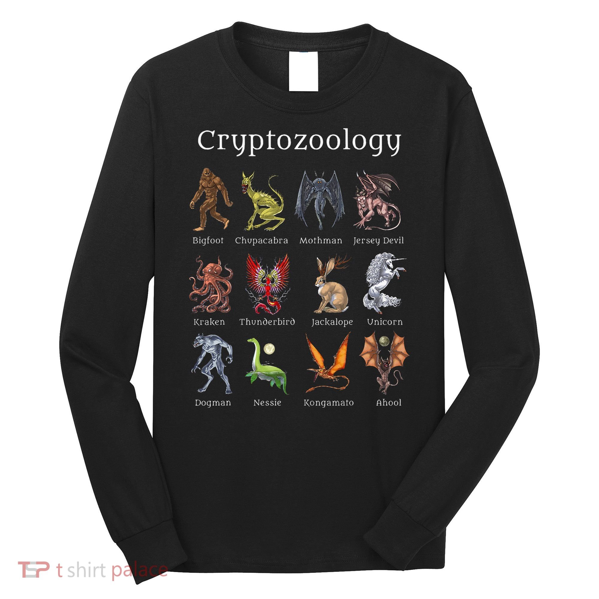 Cryptozoology Cryptid Creatures Fantasy Mythical Monsters Long Sleeve Shirt