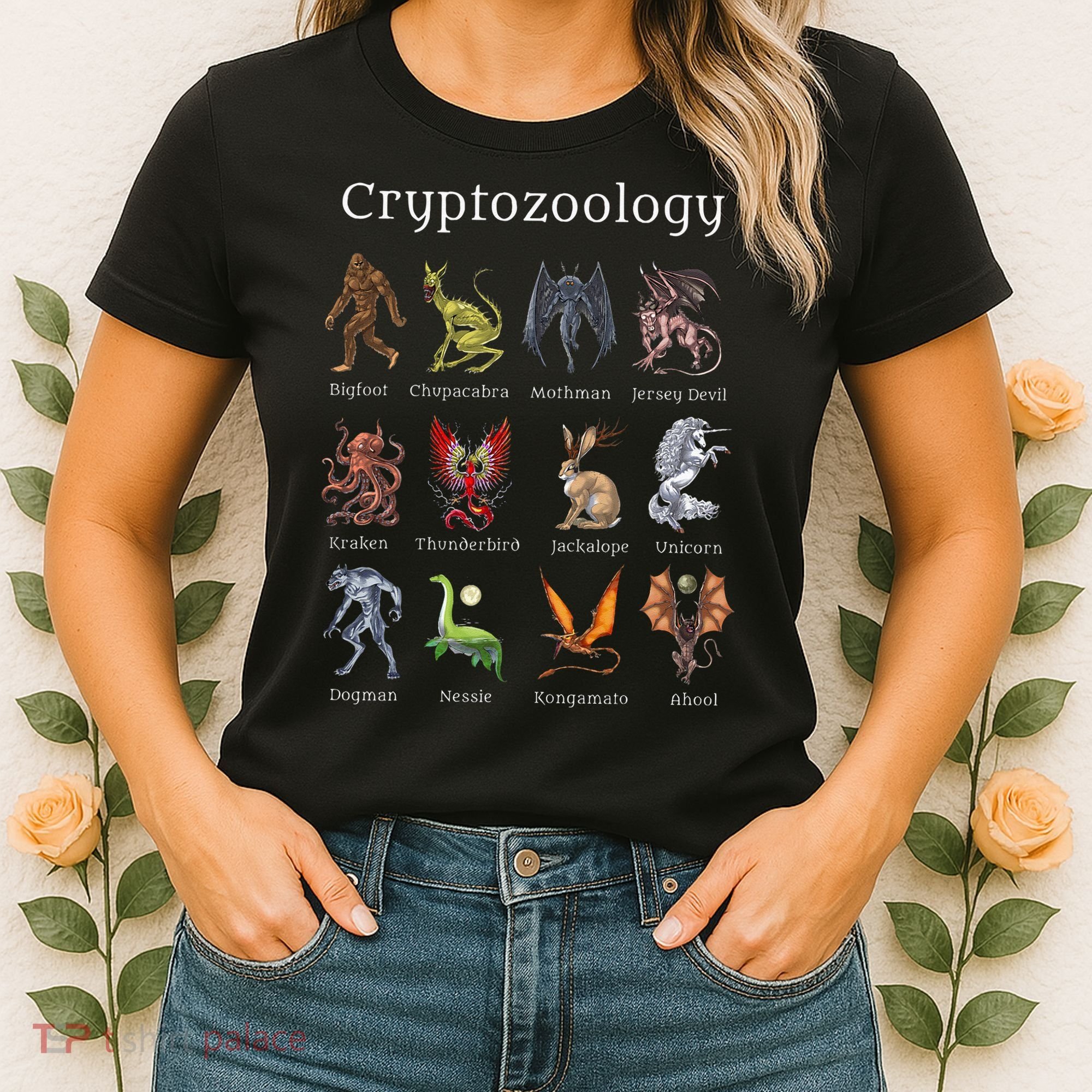 Cryptozoology Cryptid Creatures Fantasy Mythical Monsters Women's T-Shirt