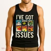 Comic Collector Comic Reader Reading Comic Books Tank Top thumb 3