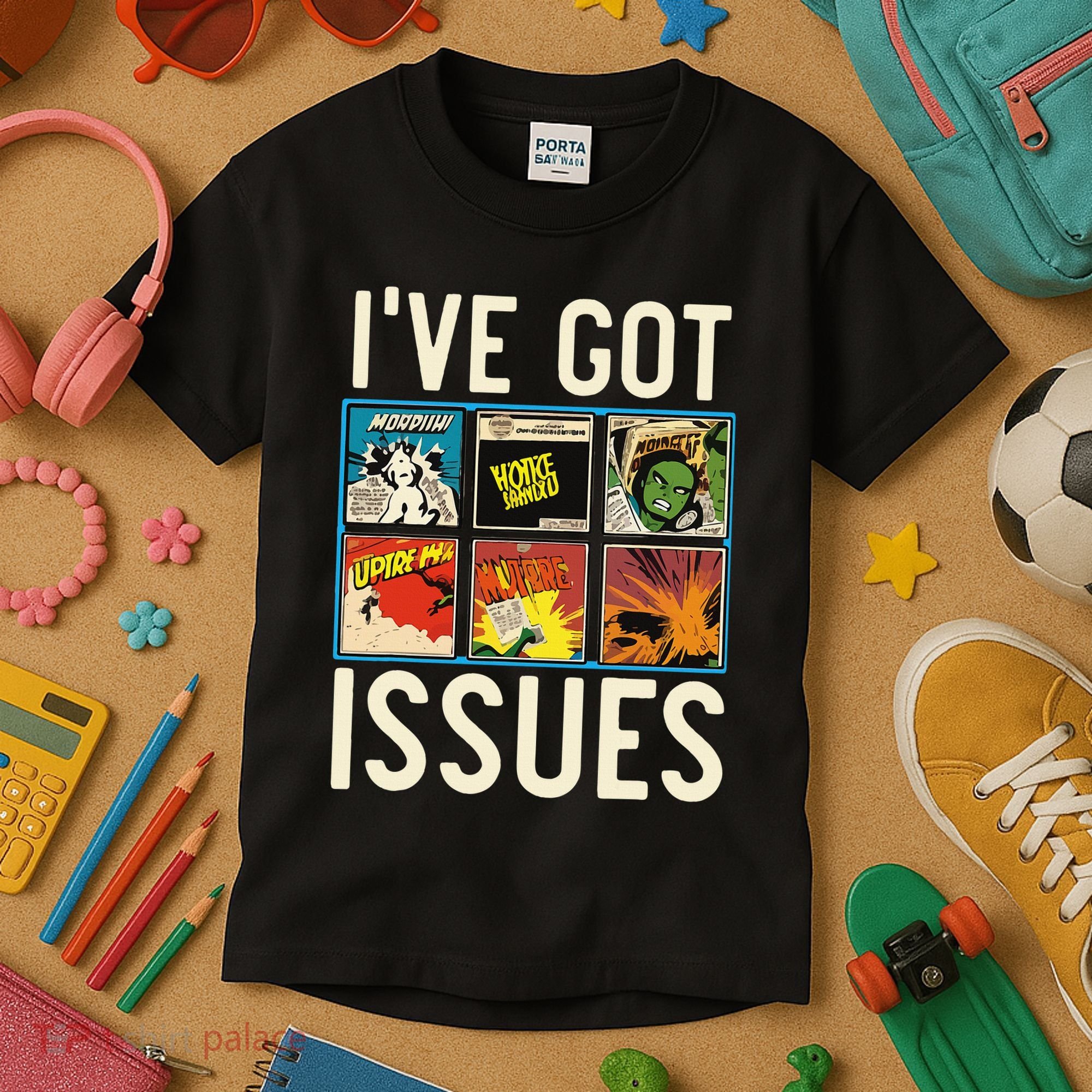 Comic Collector Comic Reader Reading Comic Books Kids T-Shirt