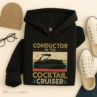 Conductor Cocktail Cruiser Pontooning Pontoon Boat Captain Hoodie thumb 4