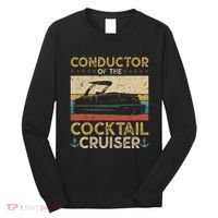 Conductor Cocktail Cruiser Pontooning Pontoon Boat Captain Long Sleeve Shirt thumb 0