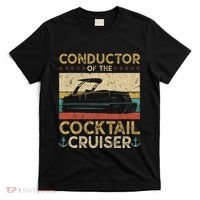 Conductor Cocktail Cruiser Pontooning Pontoon Boat Captain T-Shirt thumb 0