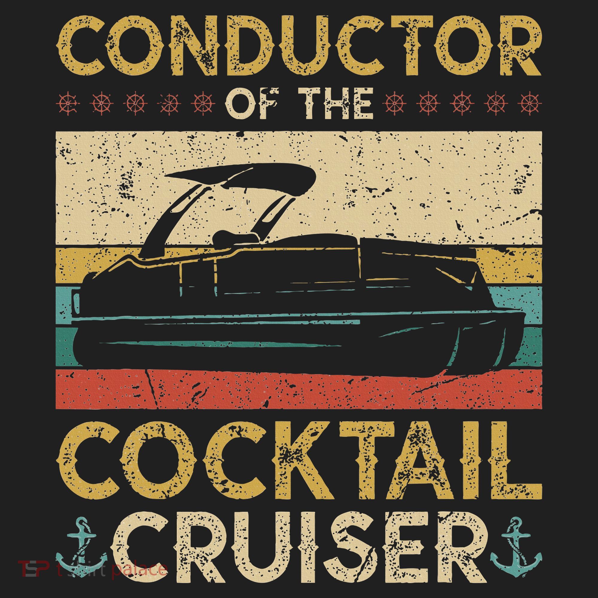 Conductor Cocktail Cruiser Pontooning Pontoon Boat Captain Tumbler