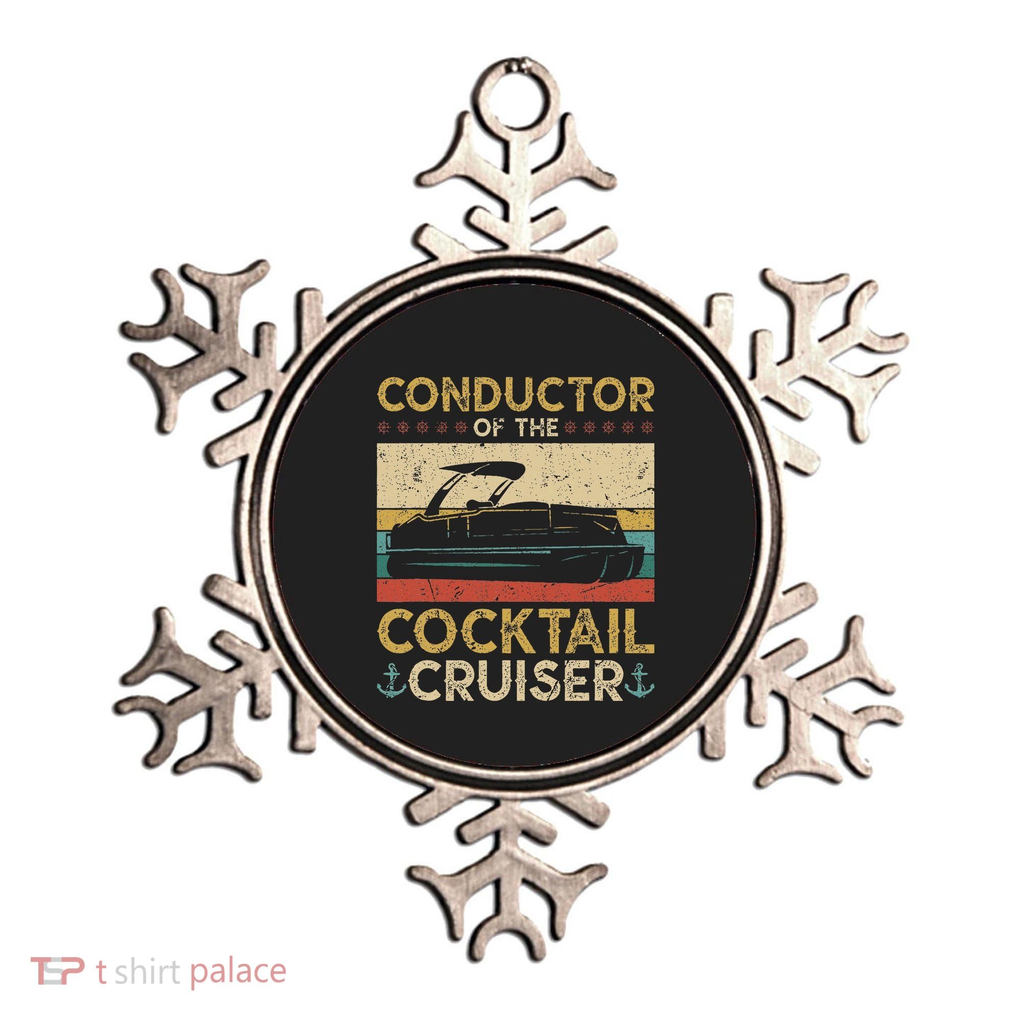 Conductor Cocktail Cruiser Pontooning Pontoon Boat Captain Ornament